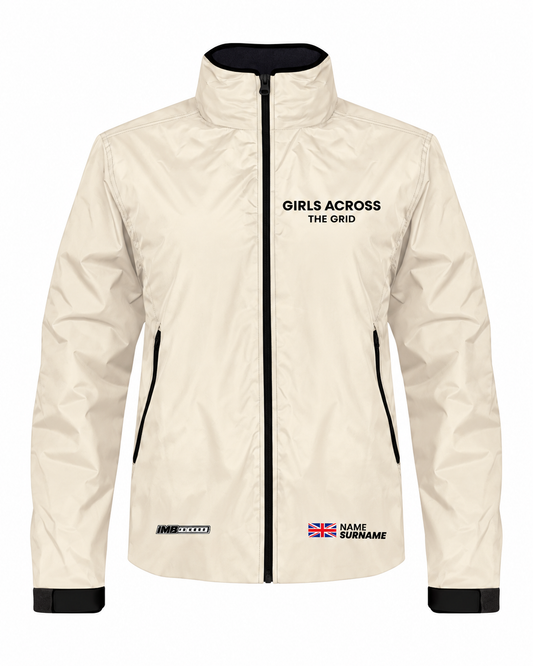 Girls Across The Grid Cream Soft Shell Team Jacket