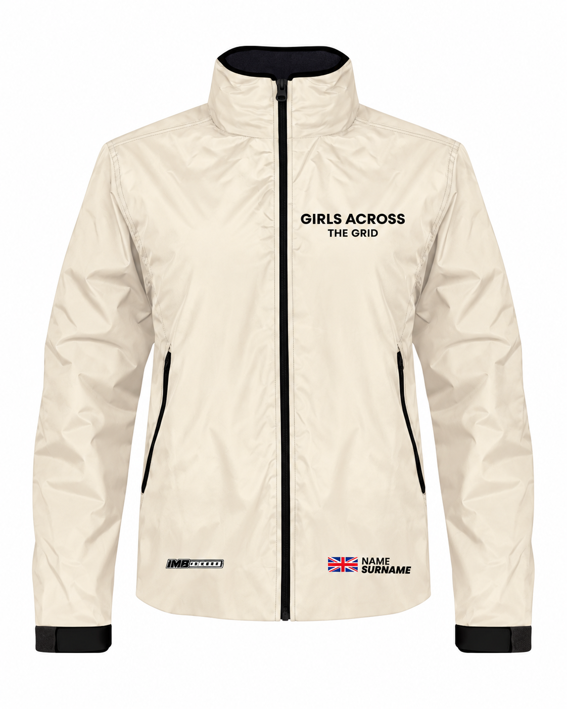 Girls Across The Grid Cream Soft Shell Team Jacket