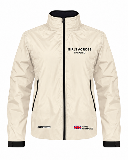 Girls Across The Grid Cream Soft Shell Team Jacket