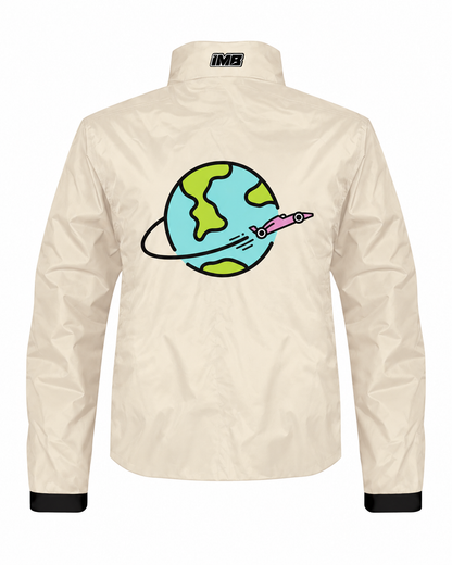 Girls Across The Grid Cream Soft Shell Team Jacket