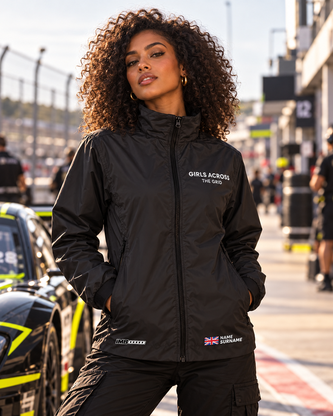 Girls Across The Grid Black Soft Shell Team Jacket