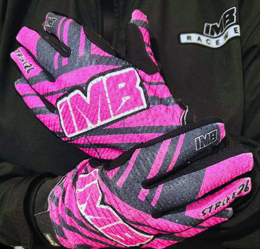 The STRIKE PINK 2026 SSG-2 Short Sim Racing Gloves