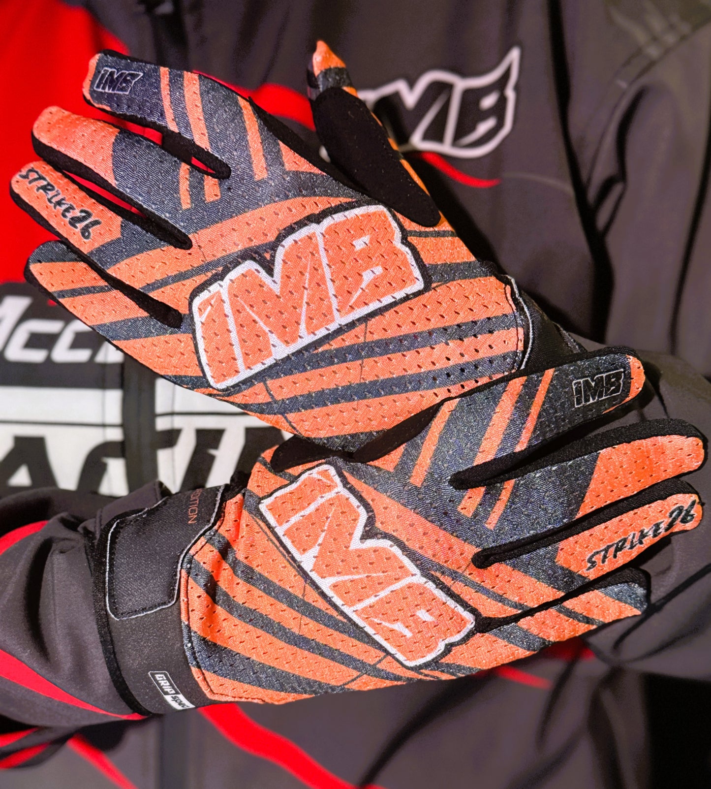 The STRIKE ORANGE 2026 SSG-2 Short Sim Racing Gloves