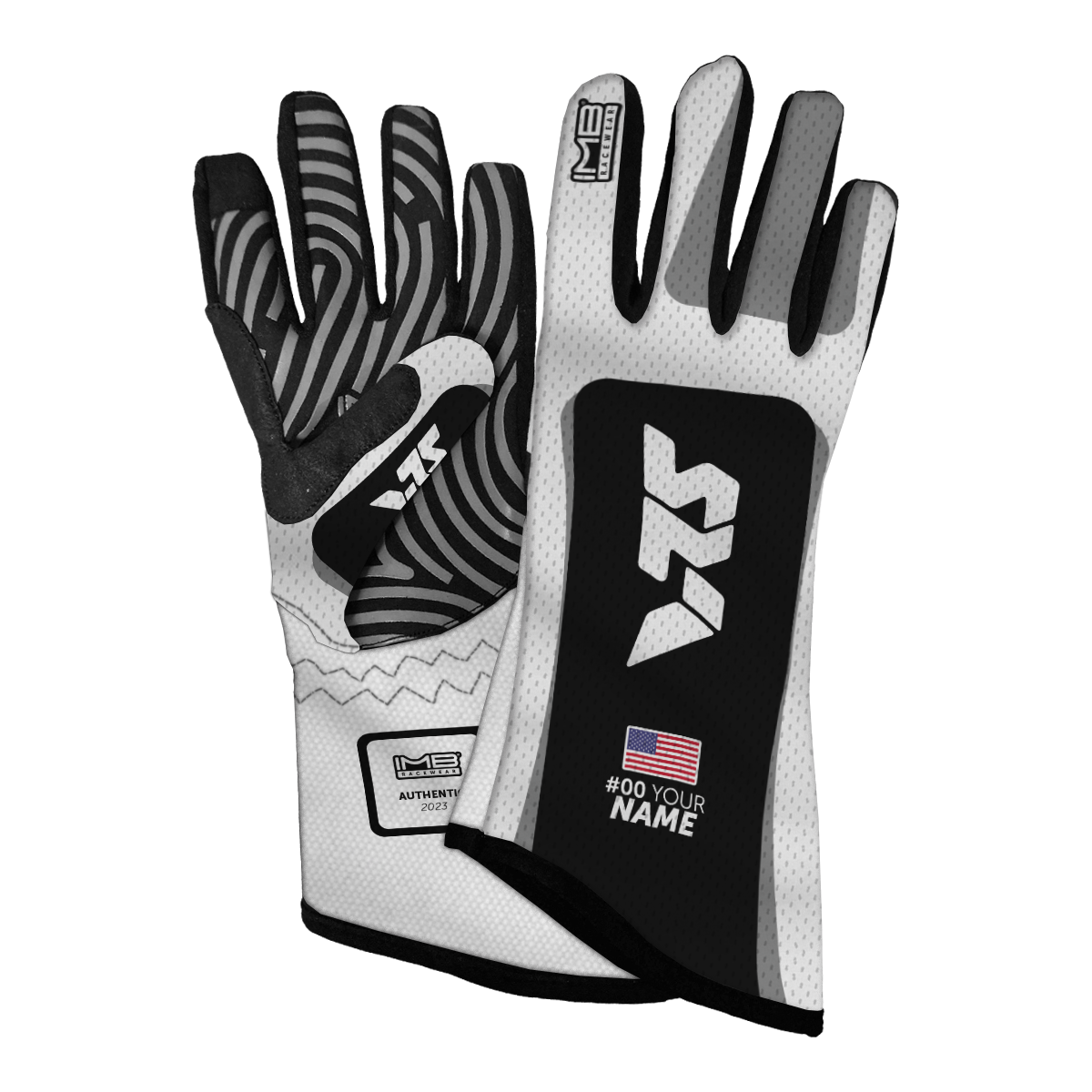 VRS LSG-2 Long Sim Racing Glove - White